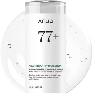 Anua Heartleaf 77 Soothing Toner I pH 5.5 Trouble Care, Calming Skin, Refreshing, Hydrating, Purifying, Cruelty Free, Vegan,(250ml / 8.45 fl.oz.) - Image 1