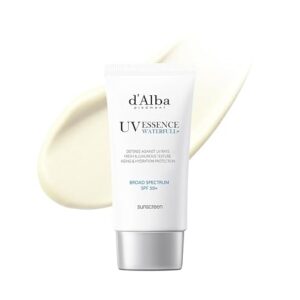 d'alba Piedmont Italian White Truffle Waterfull Essence Sunscreen, Vegan Skincare, Lightweight Sunscreen with BROAD SPECTRUM SPF 50+, Glowy, Safe for all Skin Types, Korean Skin Care (1.69 fl. oz) - Image 1