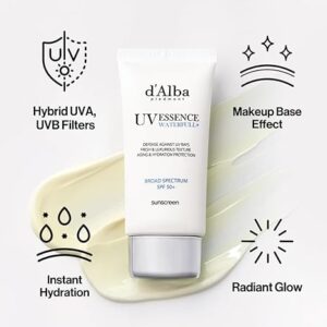 d'alba Piedmont Italian White Truffle Waterfull Essence Sunscreen, Vegan Skincare, Lightweight Sunscreen with BROAD SPECTRUM SPF 50+, Glowy, Safe for all Skin Types, Korean Skin Care (1.69 fl. oz) - Image 3