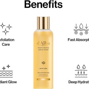 d'alba Piedmont White Truffle Moisturizing Serum Toner, Glass Skin with Double Vitamin Skincare, Face Moisturizer, Korean Skin Care (6.08fl. oz) - Image 4