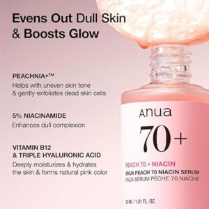 Anua Peach 70 Niacinamide Serum 30ml / brightening hydrating face serum/daily clean beauty (1.01 fl. oz.) - Image 4