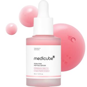 medicube Salmon DNA PDRN Pink Peptide Serum, Pink glow serum, Peptide, Niacinamide, Hydrating & Moisturizing & Firming, Uneven Skin Tone, Korean Skincare | 1.01 fl.oz. (1.01 fl.oz., Salmon DNA PDRN) - Image 1