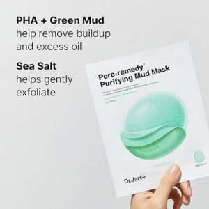 Dr.Jart+ Pore.Remedy™ Purifying Mud Face Mask | Sheet Mask | Korean Skin Care, 1 Pack - Image 4