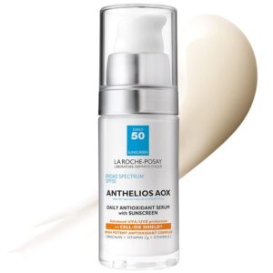 La Roche-Posay Anthelios AOX Daily Antioxidant Serum with SPF, Face Moisturizer with Sunscreen and Vitamin C & E, Oil Free Face Sunscreen for Sensitive Skin, Moisturizing Sun Protection - Image 1