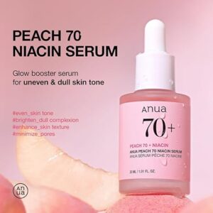 Anua Peach 70 Niacinamide Serum 30ml / brightening hydrating face serum/daily clean beauty (1.01 fl. oz.) - Image 5