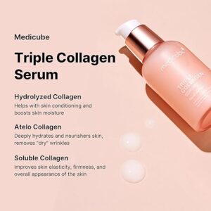 Medicube Triple Collagen Serum 1.85 fl.oz - Nourish dull skin with Triple Collagen Complex - A lightweight serum with Niacinamide and Hyaluronic Acid - Korean Skincare - Image 5