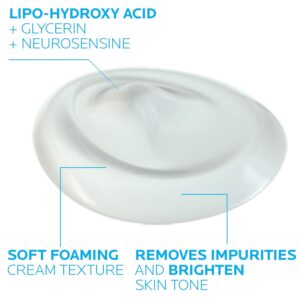 La Roche-Posay Pigmentclar Brightening Face Cleanser, Exfoliating Face Wash with LHAs, Dark Spot Remover and Skin Tone Brightening, Fragrance Free Foaming Cream Cleanser (Pack of 1) - Image 3